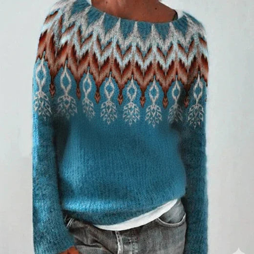 Weihnachtspullover Damen | Nordisches Muster 6
