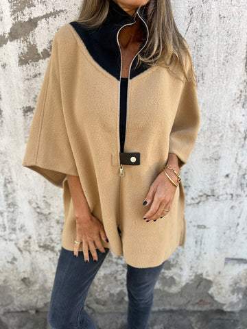 Lässige Jacke mit Stehkragen und Reißverschluss 2