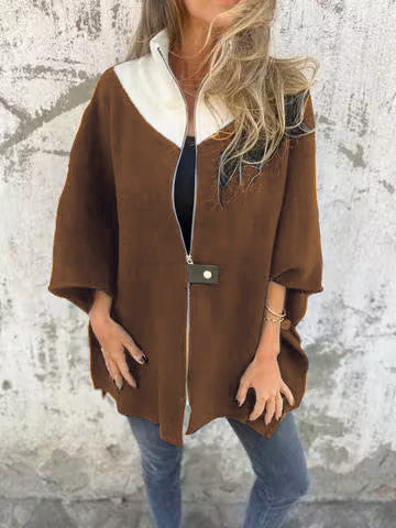Lässige Jacke mit Stehkragen und Reißverschluss 8