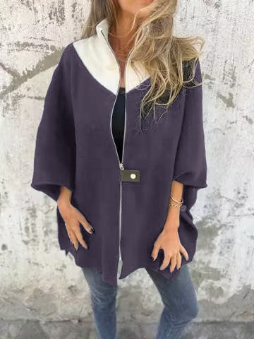 Lässige Jacke mit Stehkragen und Reißverschluss 10
