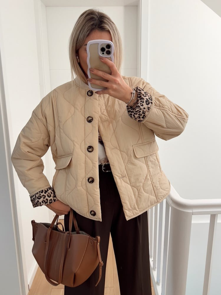 Jacke Damen | Steppung & Leo-Details