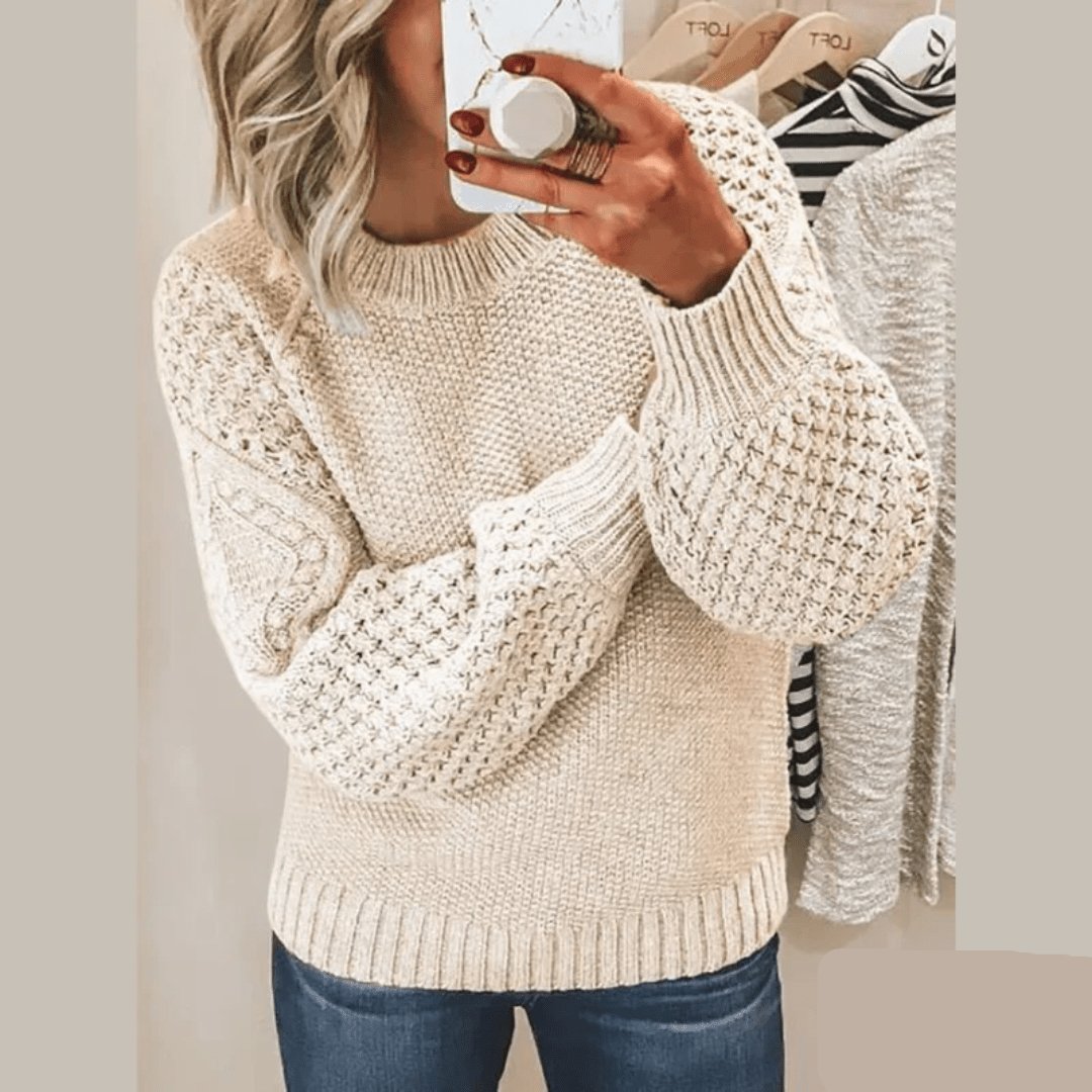 Jasmine - Grobmaschiger Kabelstrickpullover