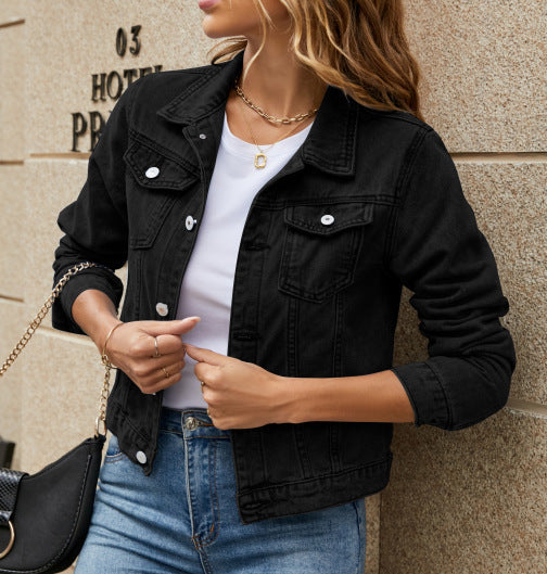 Jeansjacke Damen | Knopfleiste & Figurbetonter Schnitt