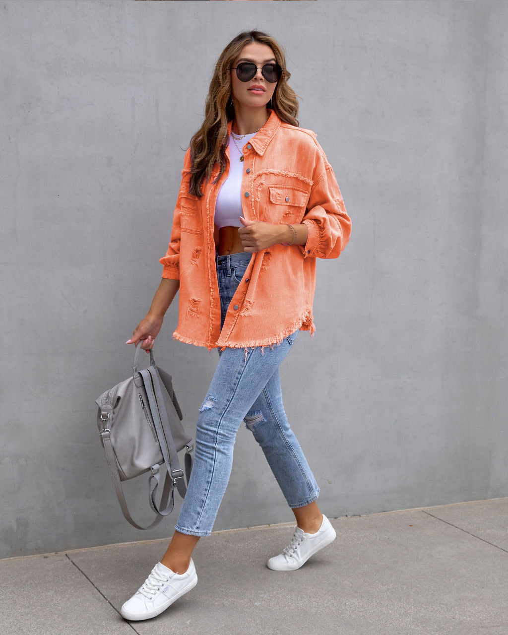 Jeansjacke Damen | Oversized Passform & Trendiger Used-Look