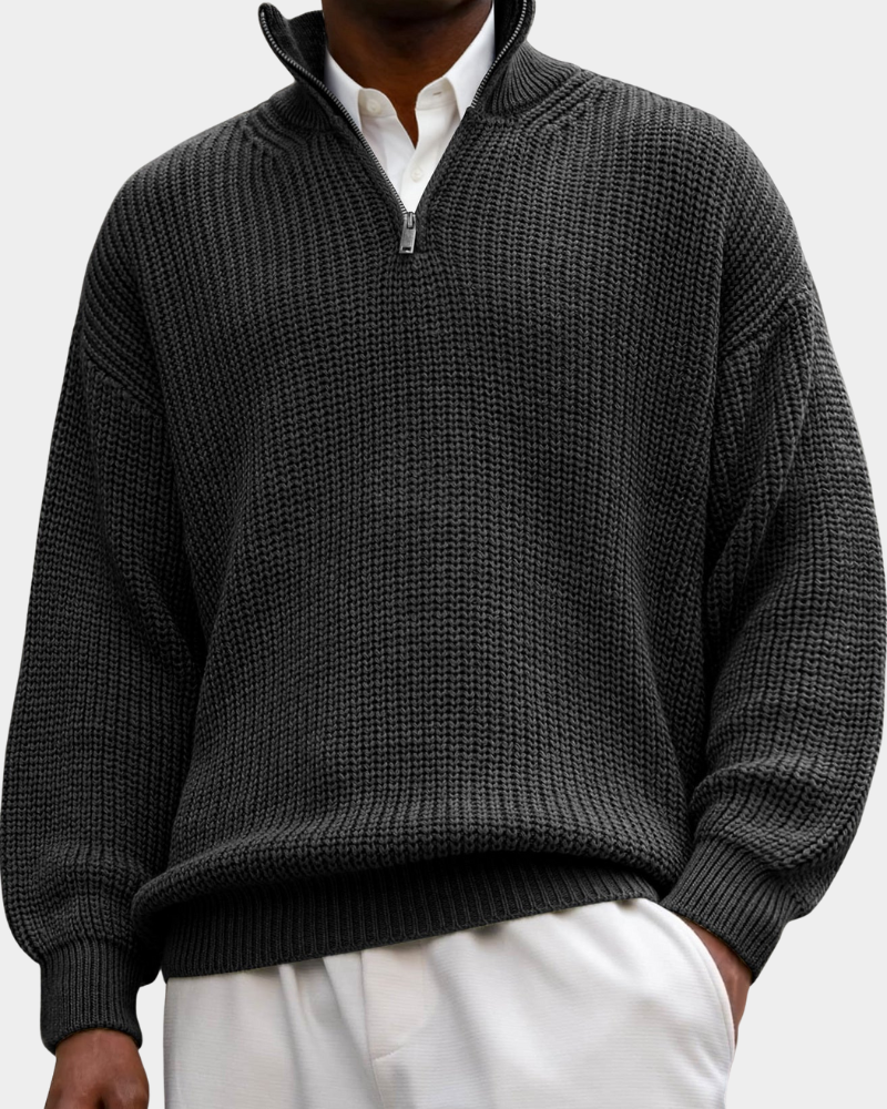 Julius | Strukturiertes Langarm-Poloshirt 3