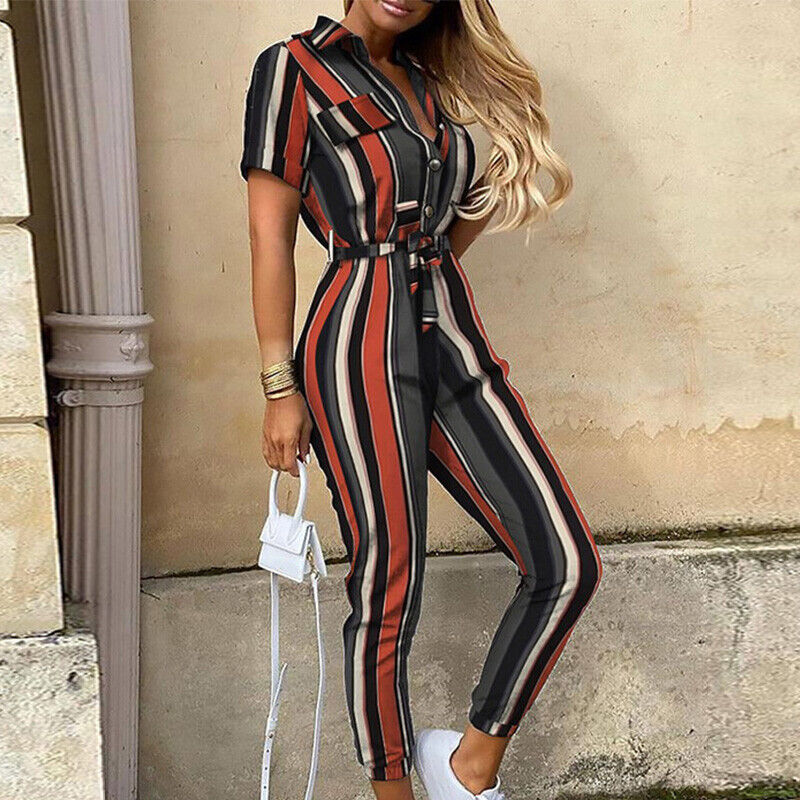 Jumpsuit Damen | Streifen & Figurbetont