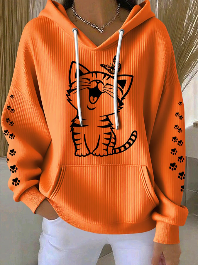 Kapuzenpullover Damen | Bequem & Vielseitig mit verspieltem Print