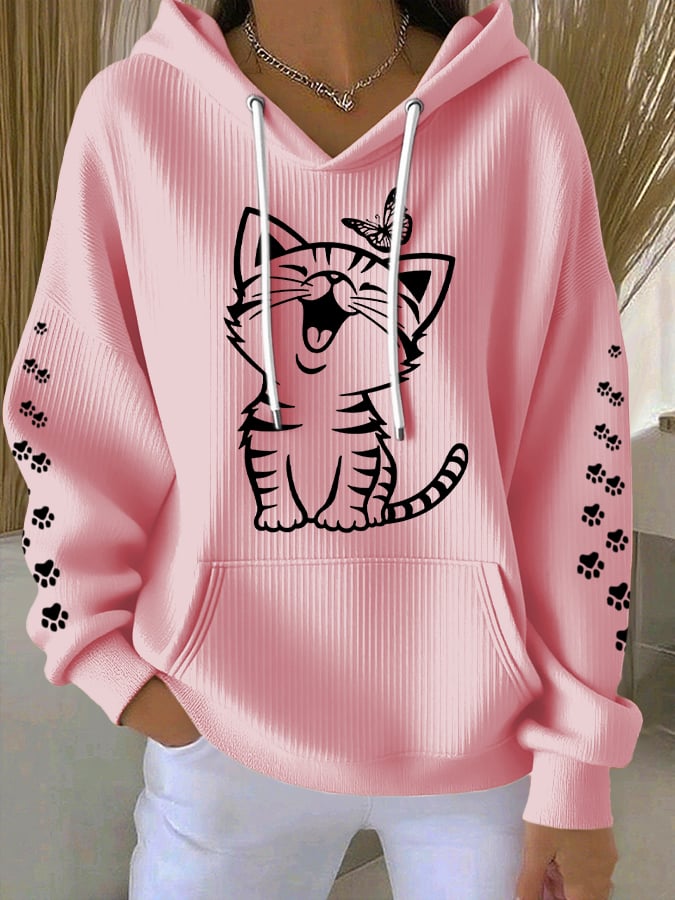 Kapuzenpullover Damen | Bequem & Vielseitig mit verspieltem Print