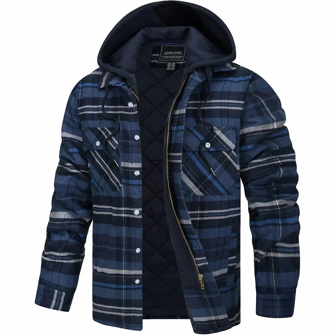 Kapuzenpullover Herren | Kapuze & Karo-Muster