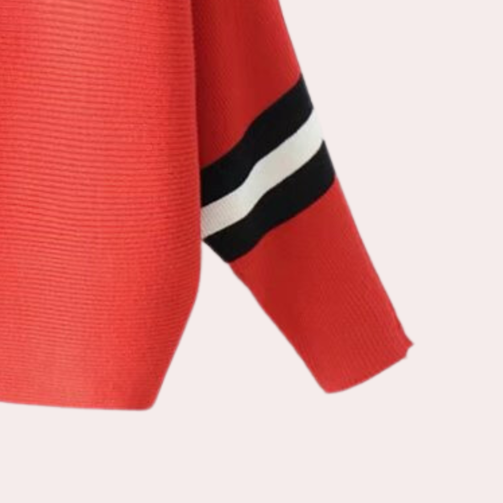 Karine - Kuscheliger Pullover mit vertikalen Streifen