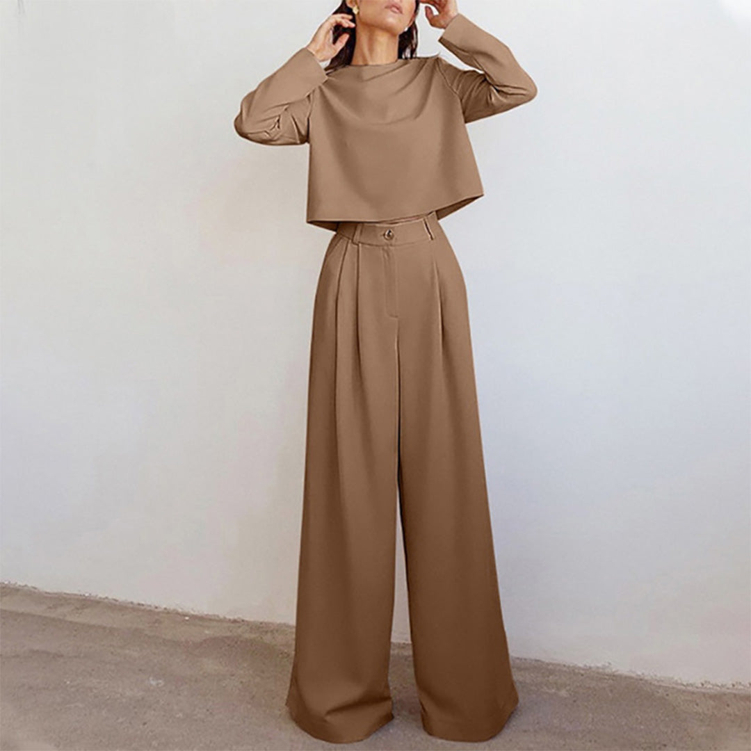 Hosen-Set Damen | Crop-Top & Bequeme Hose 7