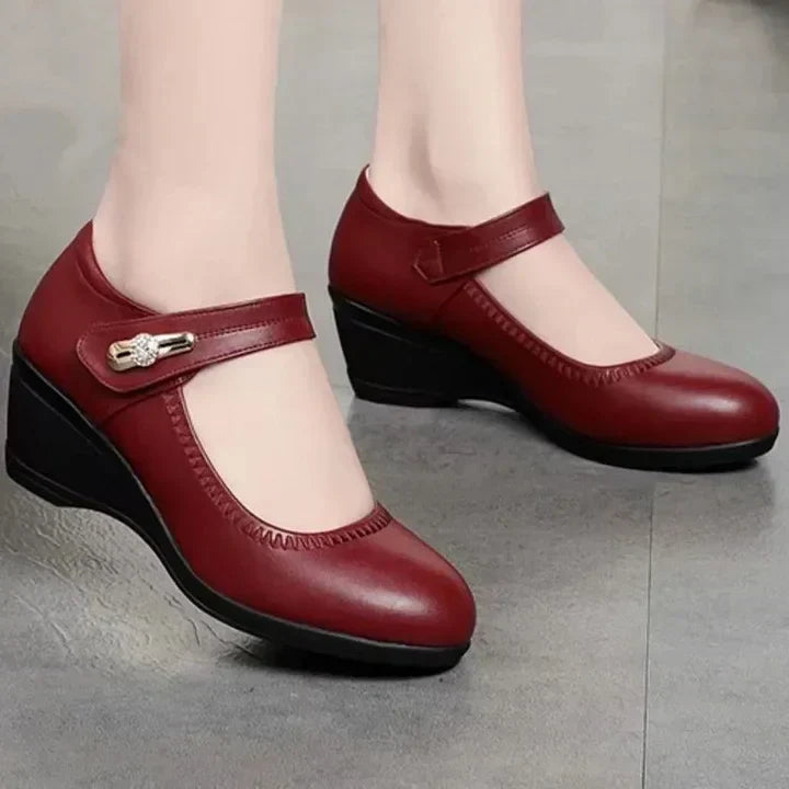 Komfortschuhe Damen | Keilabsatz & Eleganter Riemchen