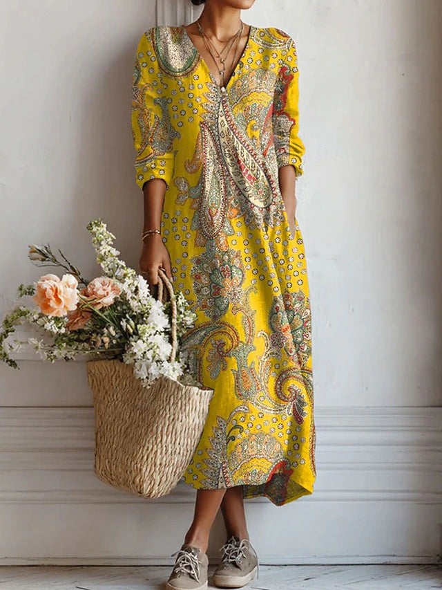 Kristin | Elegantes und bequemes Midi Kleid mit Blumenmuster 1