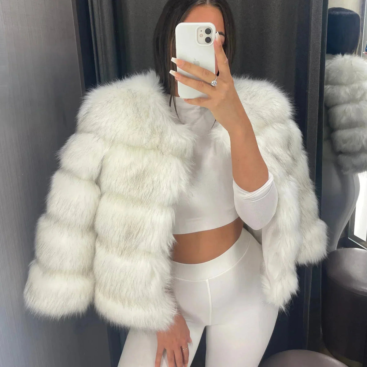 Kurzjacke Damen | Flauschig & Warm 5