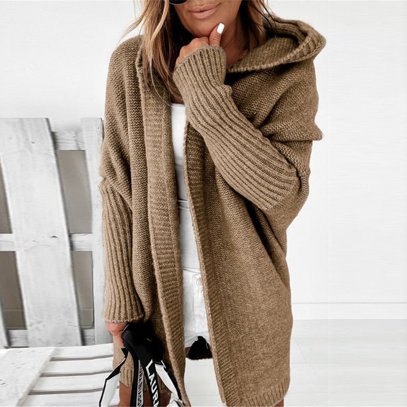 Kuscheliger Damen Cardigan mit Kapuze 0