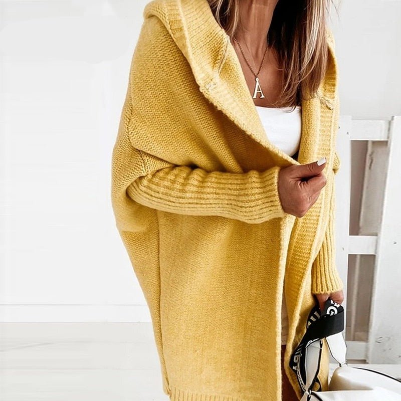 Kuscheliger Damen Cardigan mit Kapuze 20