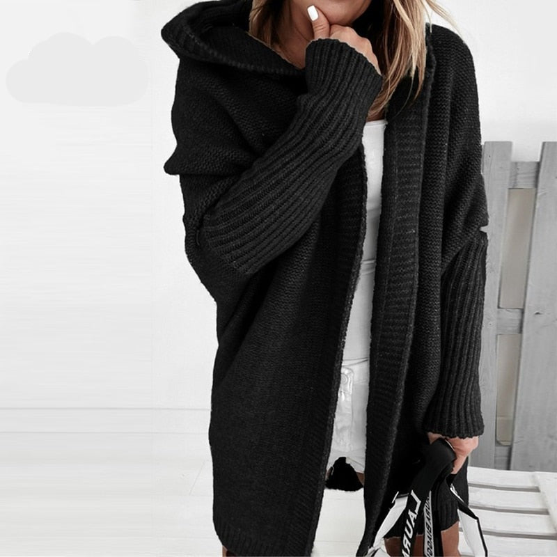 Kuscheliger Damen Cardigan mit Kapuze 4