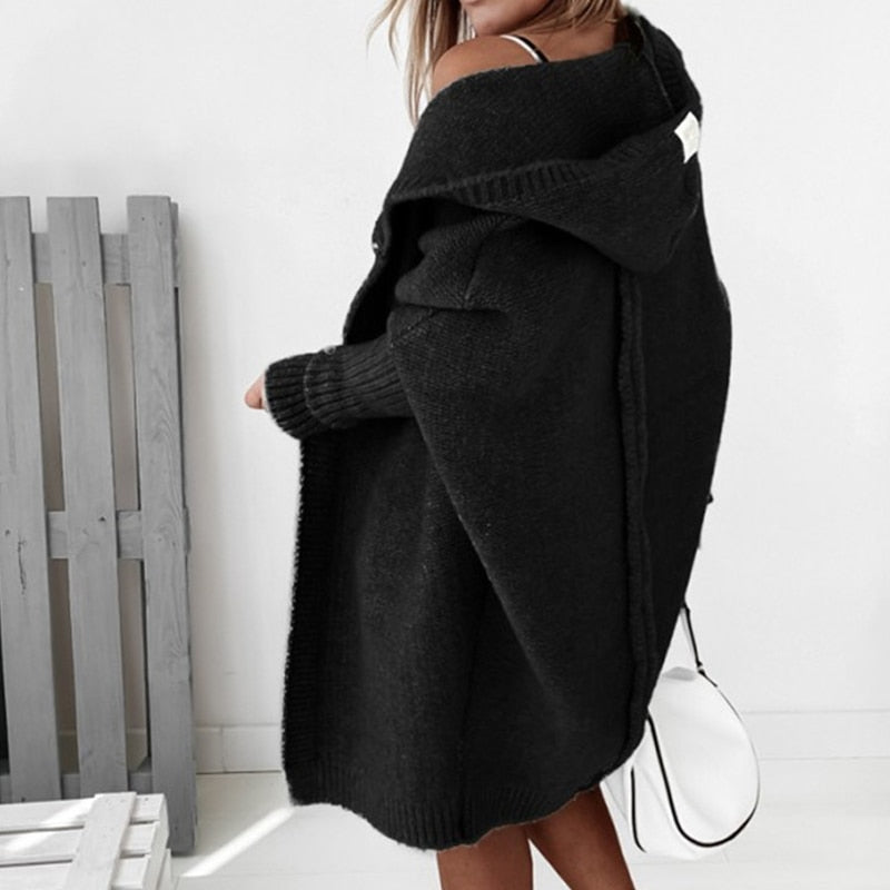 Kuscheliger Damen Cardigan mit Kapuze 5