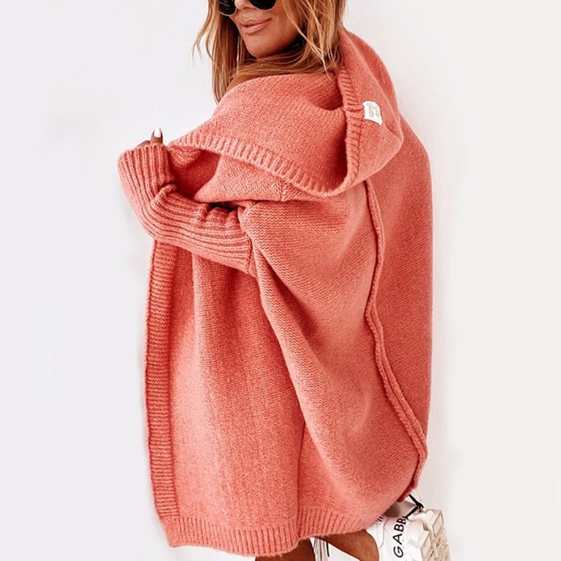 Kuscheliger Damen Cardigan mit Kapuze 6