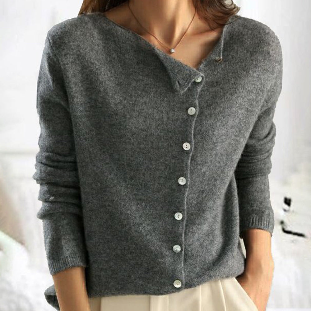 Kyra - Elegante Knopf-Strickjacke 1