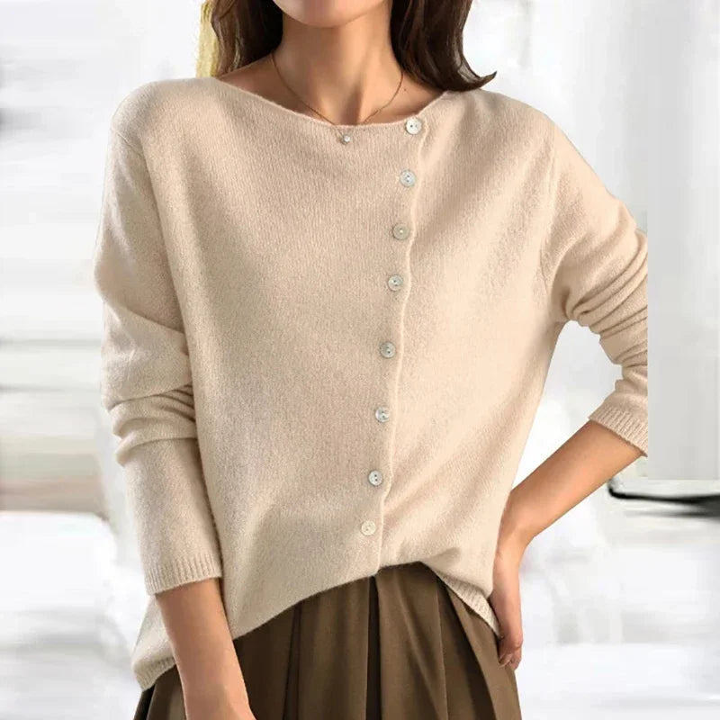 Kyra - Elegante Knopf-Strickjacke 2