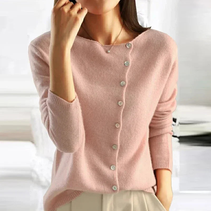 Kyra - Elegante Knopf-Strickjacke 3