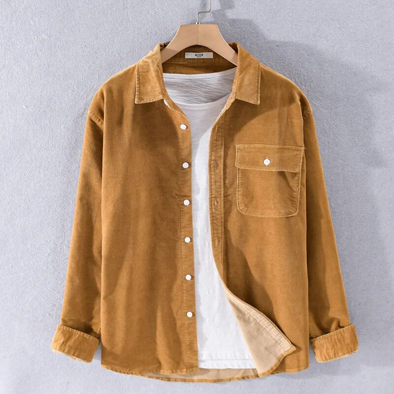 Langarm-Denim Overshirt: Weicher, vielseitiger Herren-Shirt 1