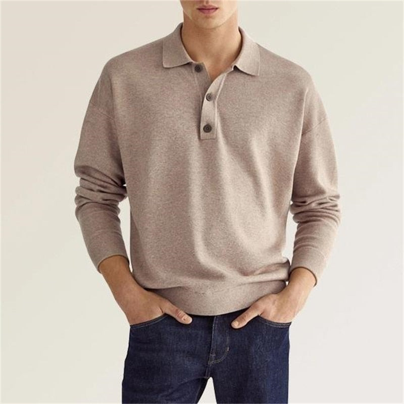 Langarm Poloshirt Herren | Klassischer Kragen & Bequem