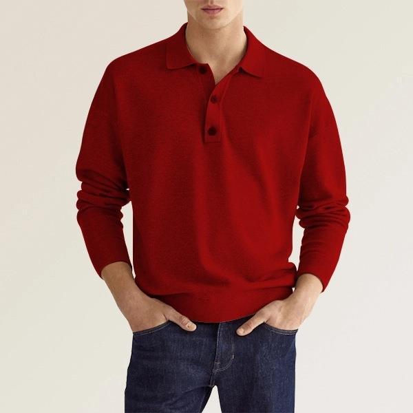 Langarm Poloshirt Herren | Klassischer Kragen & Bequem