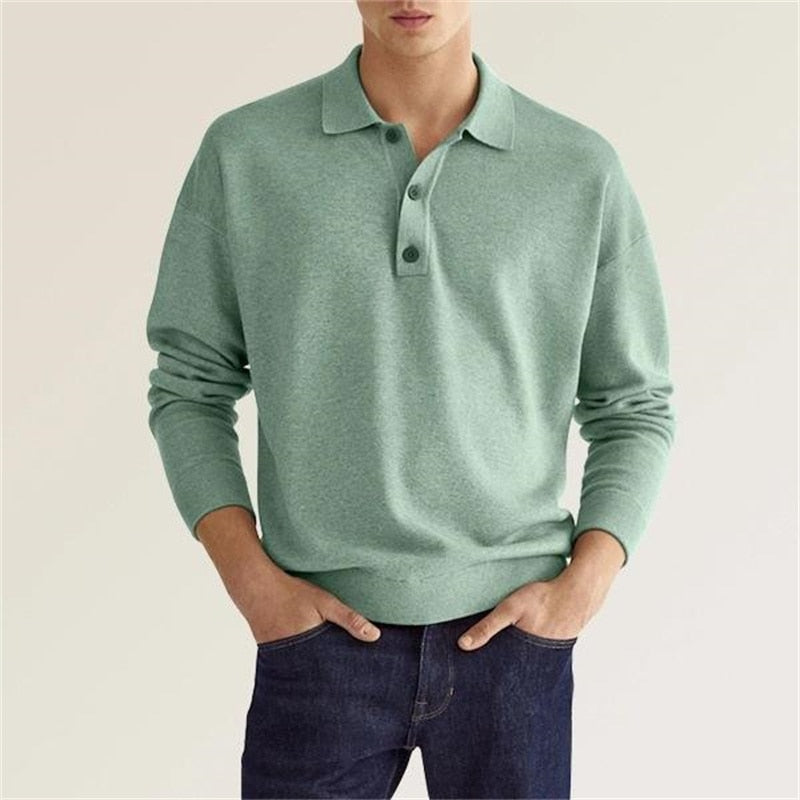 Langarm Poloshirt Herren | Klassischer Kragen & Bequem