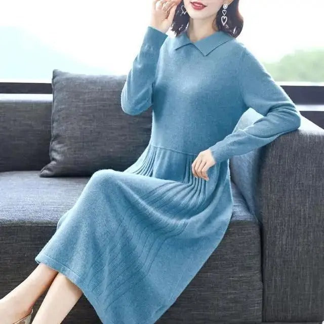 Langärmeliges Strickkleid
