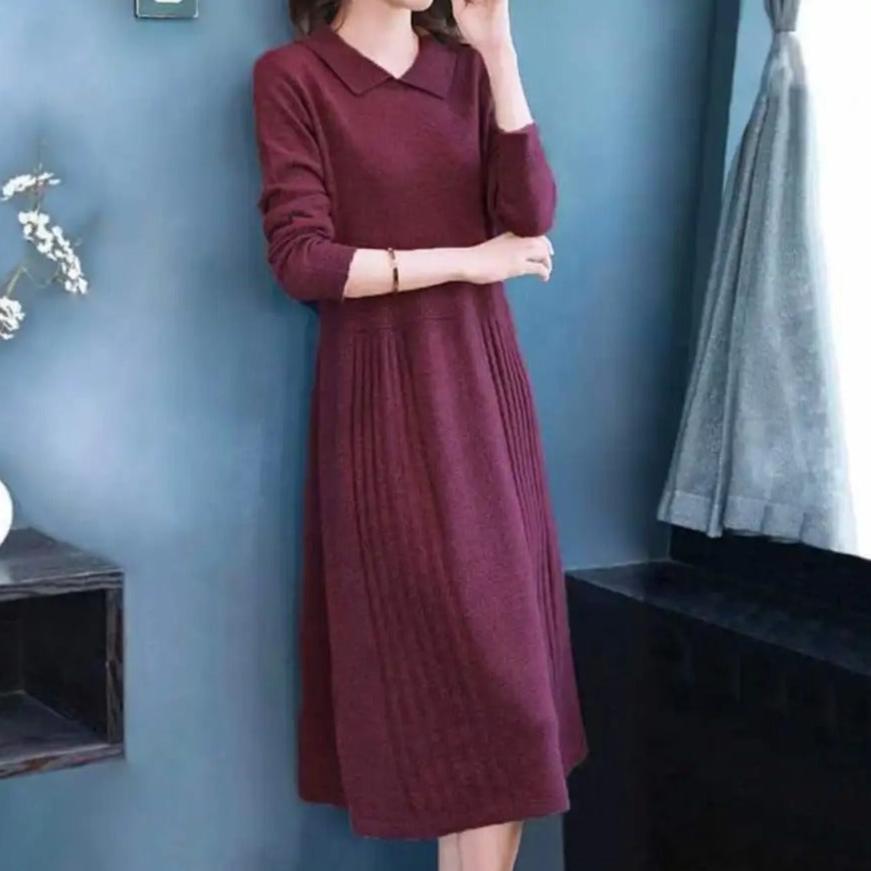 Langärmeliges Strickkleid