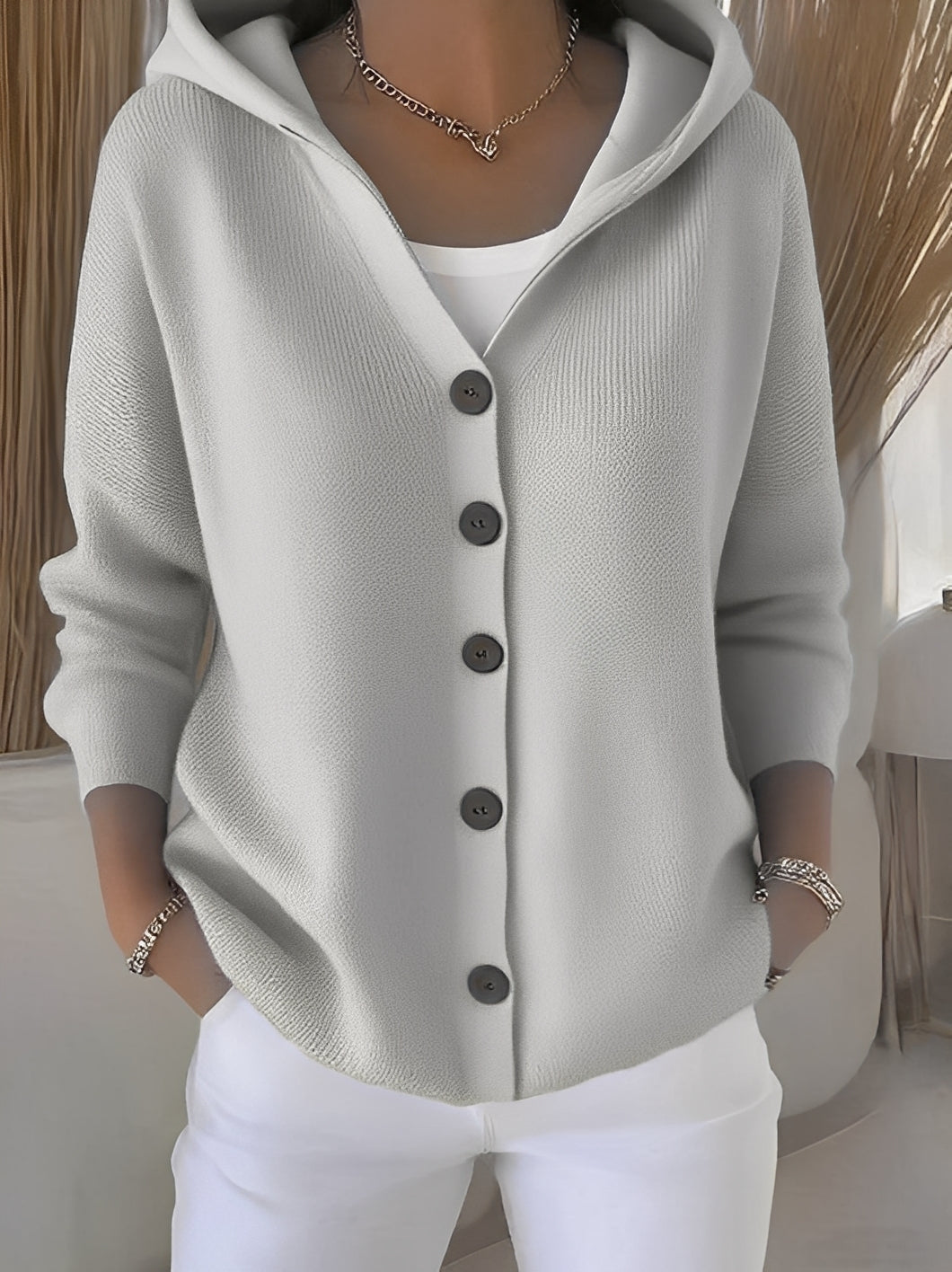 Langarmjacke Damen | Kuschelig Warm mit Kapuze