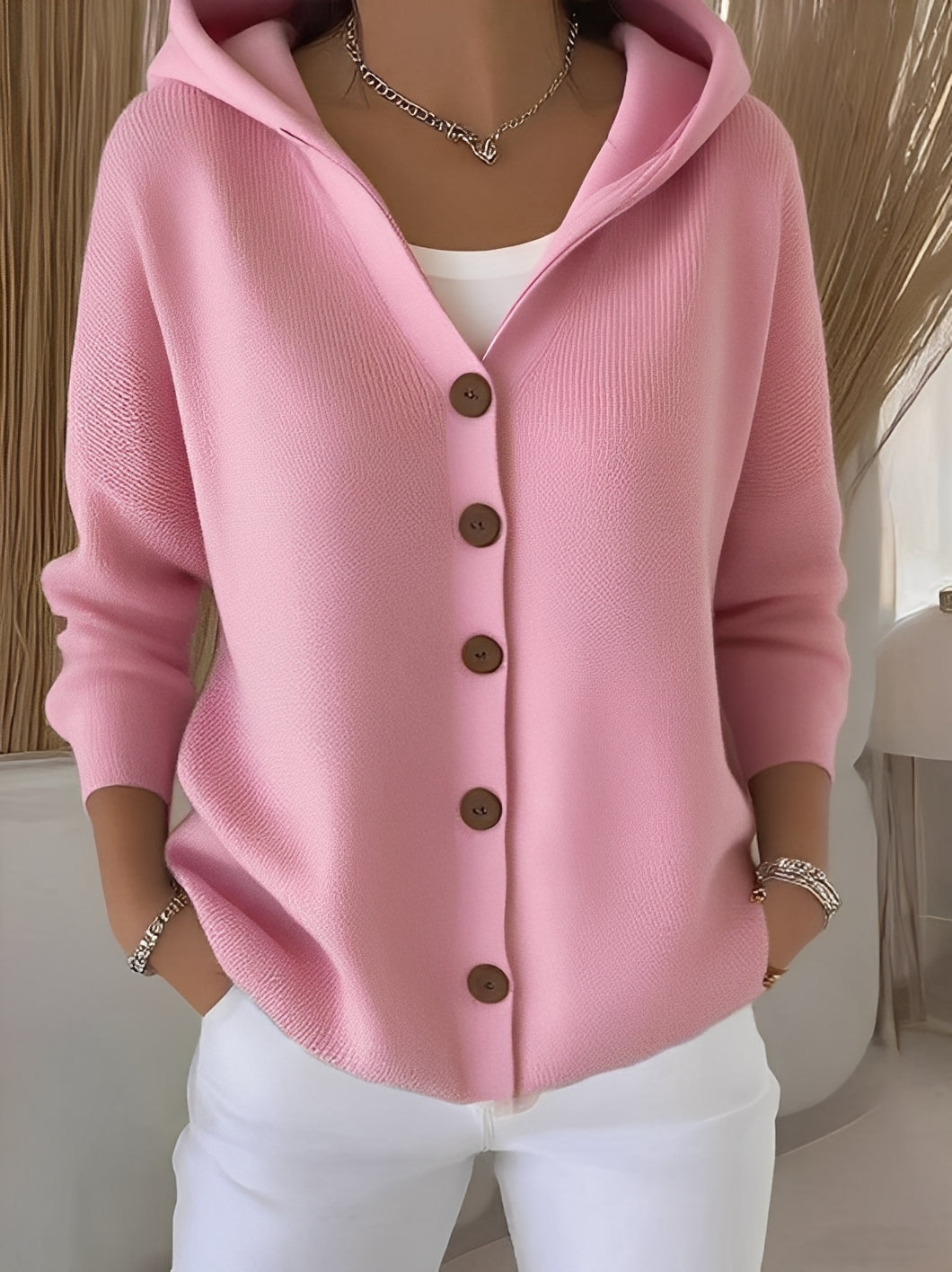 Langarmjacke Damen | Kuschelig Warm mit Kapuze
