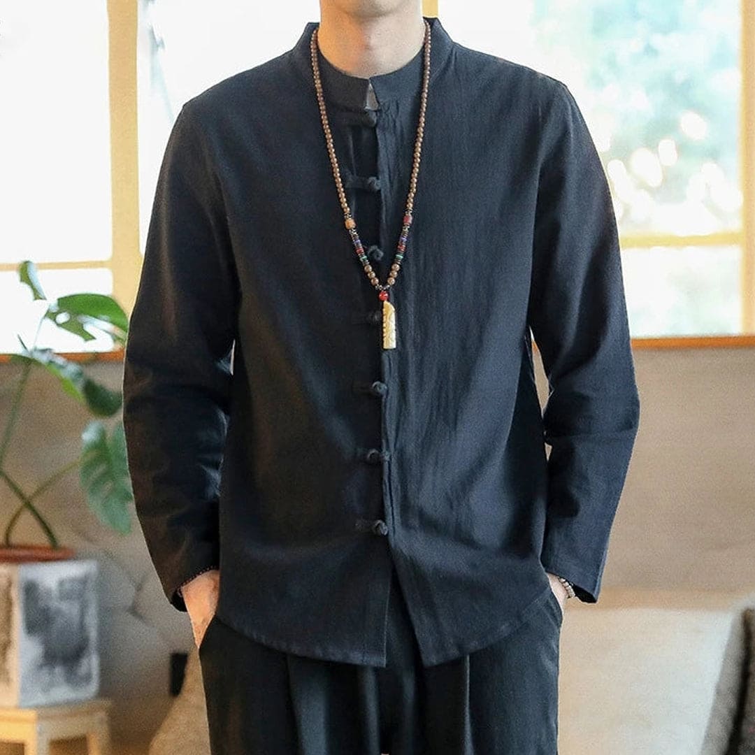 Langärmliges Hemd im Kimono-Stil – Elegant & Vielseitig für Formelle und Leger Anlässe