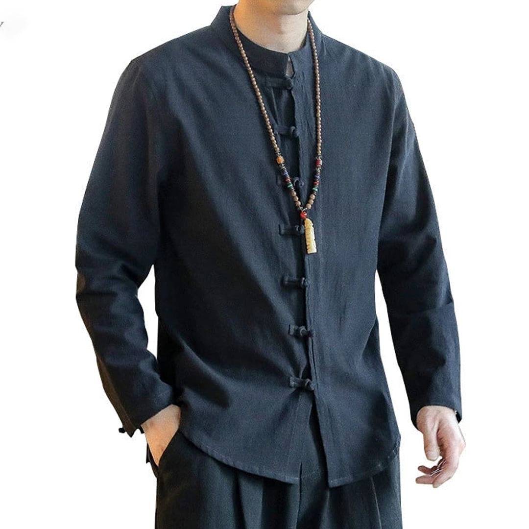 Langärmliges Hemd im Kimono-Stil – Elegant & Vielseitig für Formelle und Leger Anlässe
