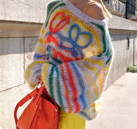 Lässiger Strickpullover für Frauen