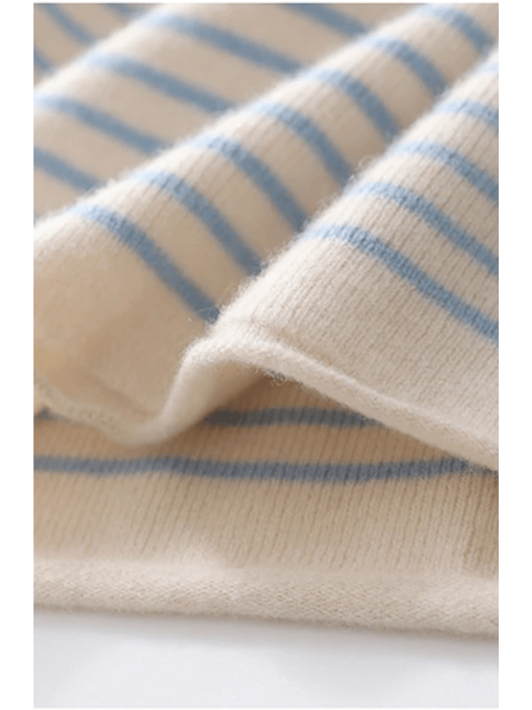 Lässiger gestreifter Pullover für Frauen