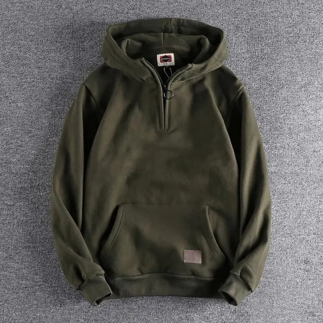 Lässiger Herren-Hoodie Mit Halbem Reißverschluss | Winter 3