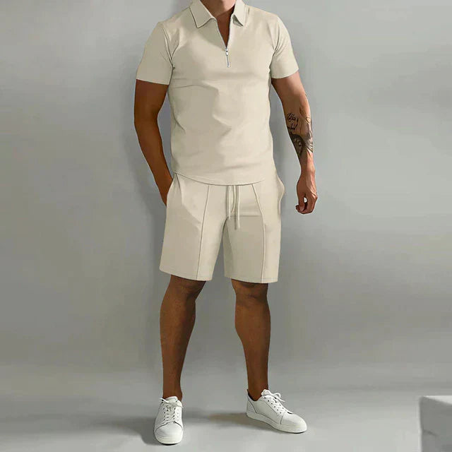 Lässiges Sommer Set mit Poloshirt für Herren – Zweiteiliges Freizeit Outfit mit Shorts 5