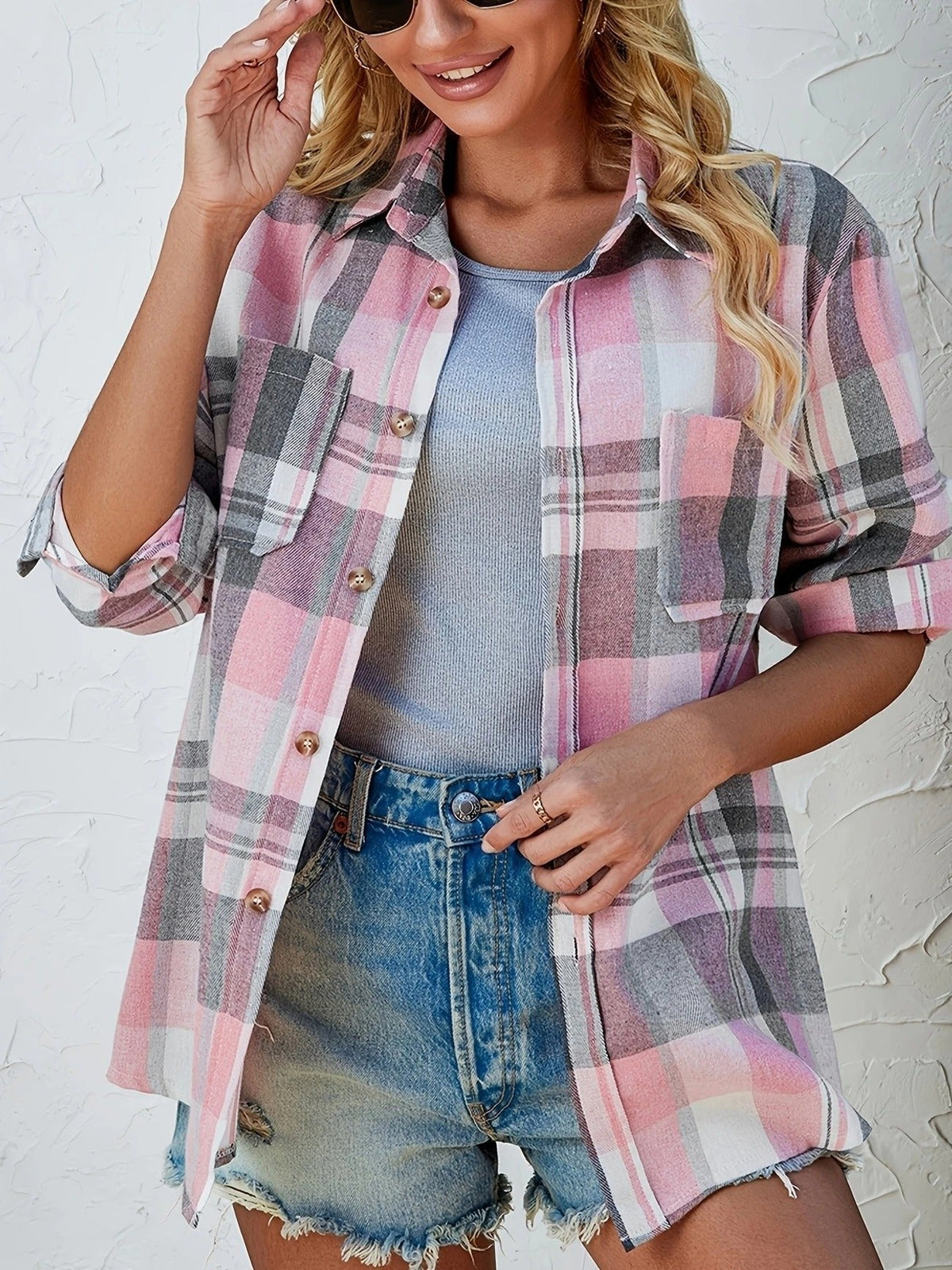 Layla | Gemütliches und lässiges Oversize-Flanellhemd mit Karomuster 3