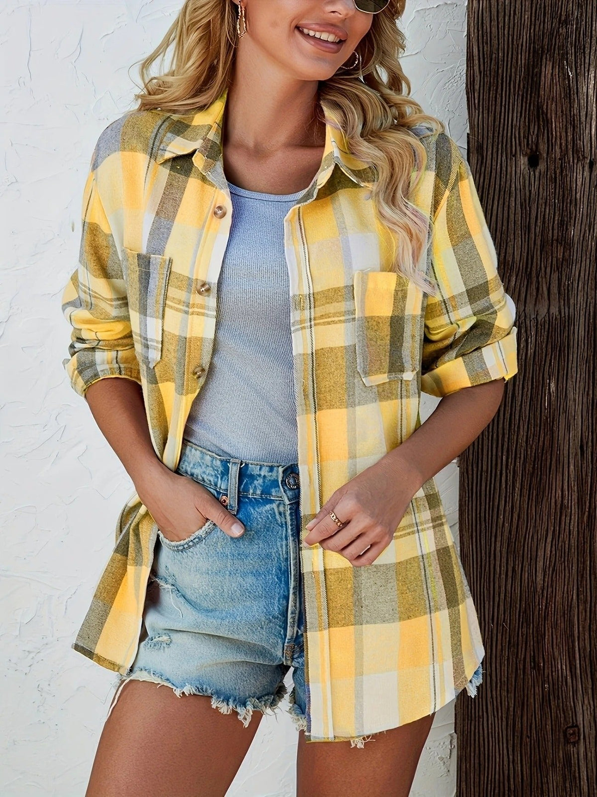 Layla | Gemütliches und lässiges Oversize-Flanellhemd mit Karomuster 8