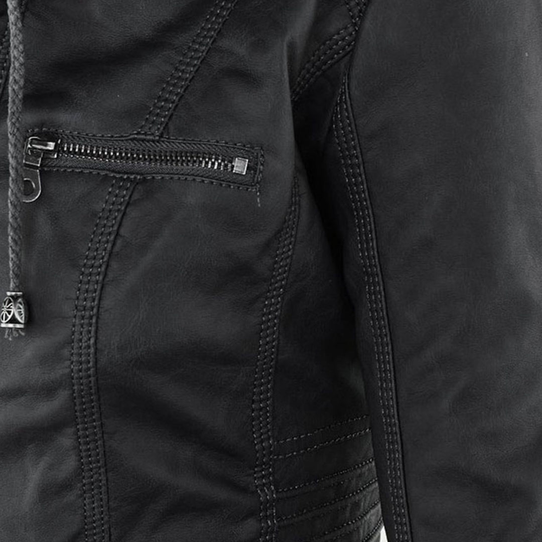 Lederjacke Für Damen | Mit Kapuze 5