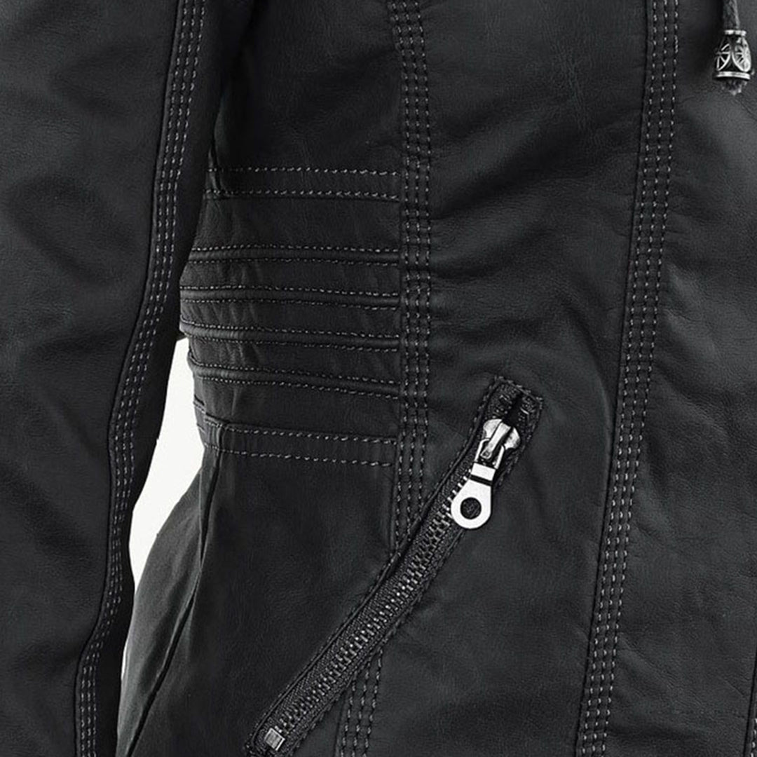 Lederjacke Für Damen | Mit Kapuze 6