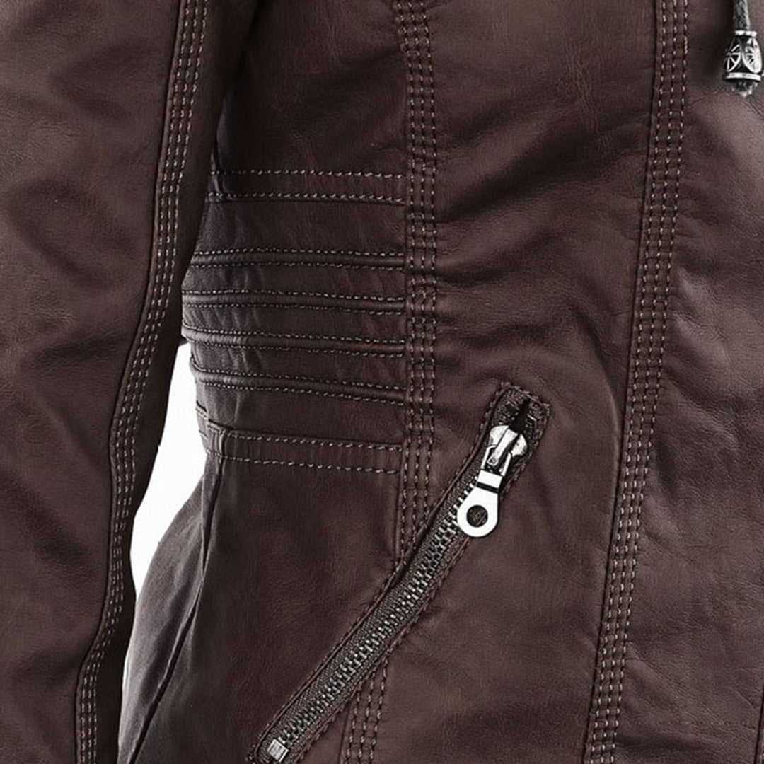Lederjacke Für Damen | Mit Kapuze 7