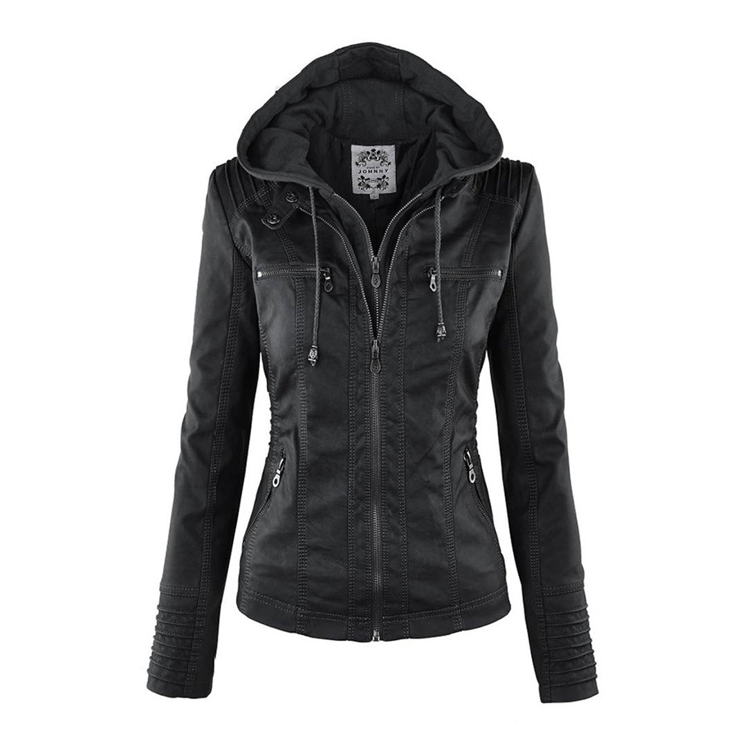 Lederjacke Für Damen | Mit Kapuze 9