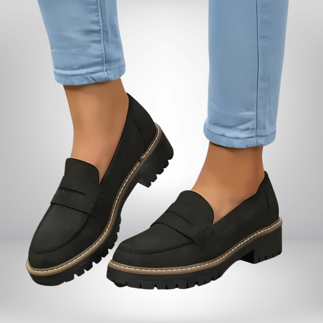 Lederschuhe Loafer Damen | Rutschfeste Sohle & Druckstellenfrei