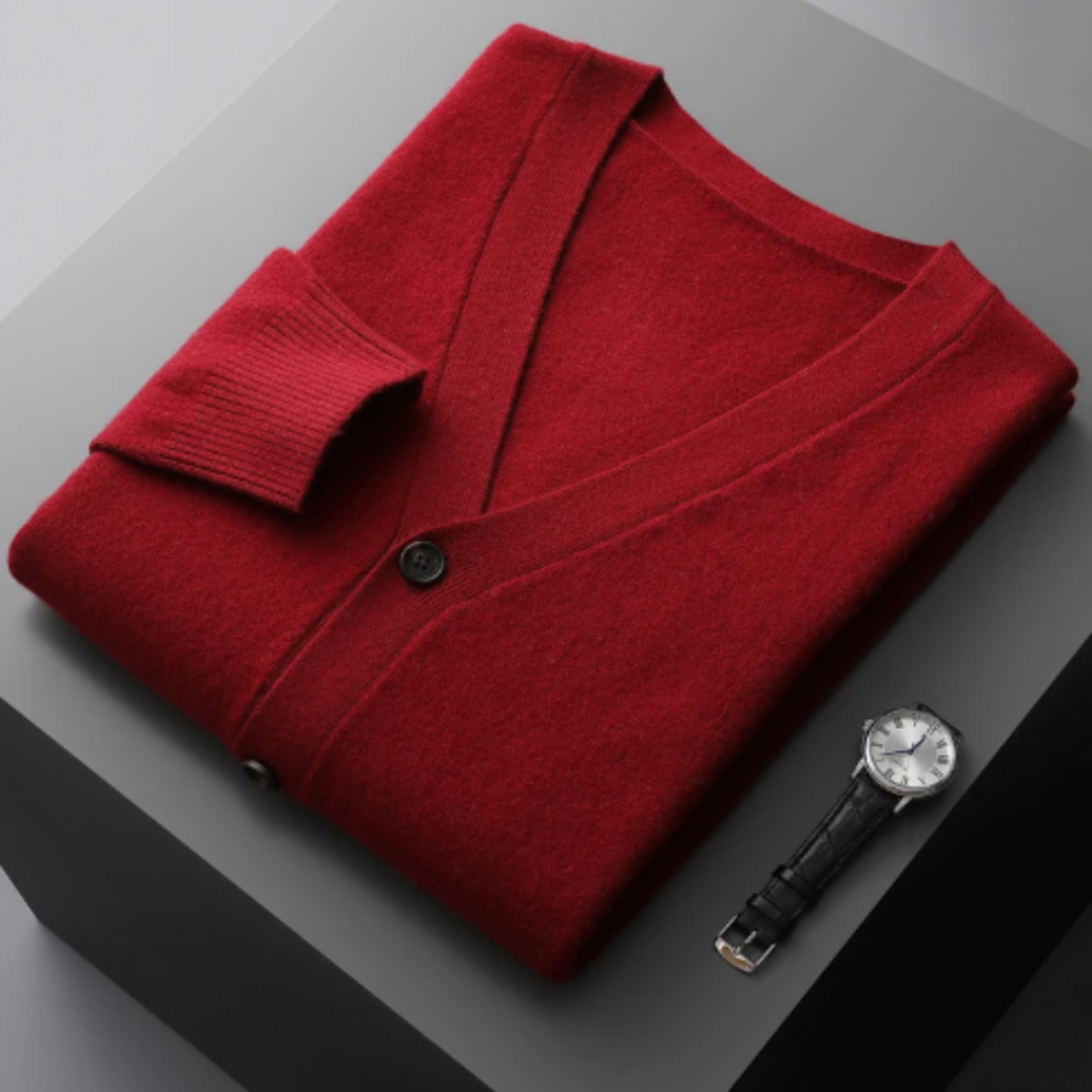 Leichte Kaschmir Strickjacke mit V-Ausschnitt 37