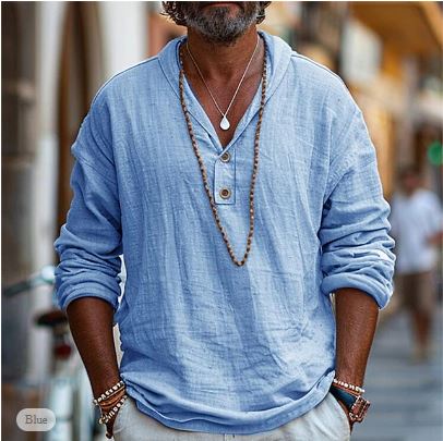 Leinenhemd Herren | Kapuze & luftiger Tragekomfort