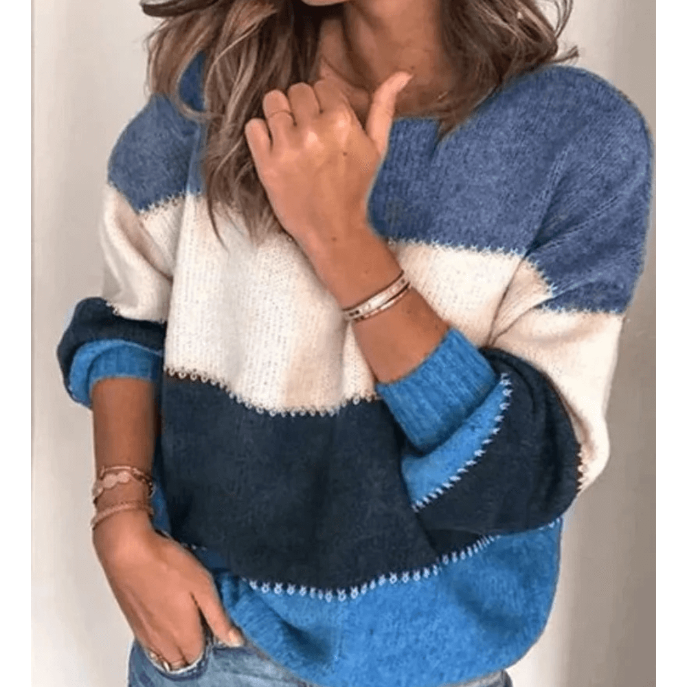 Lily - Strickpullover mit Farbblock